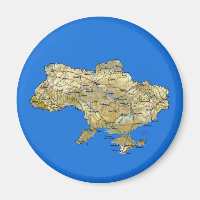 Imã Ímã de Mapa da Ucrânia (Frente)