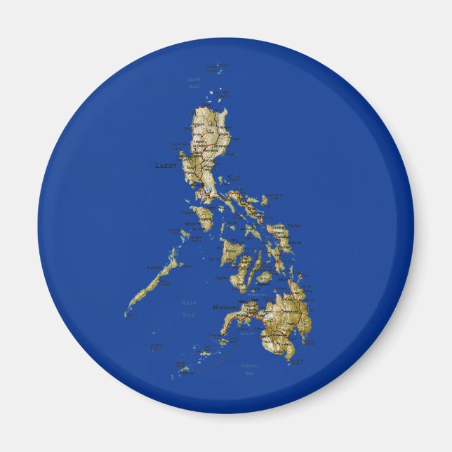 Imã Ímã de Mapa das Filipinas (Frente)
