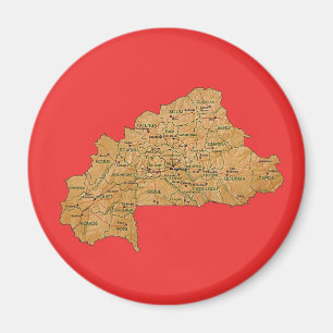 Imã Ímã de Mapa de Burkina Faso