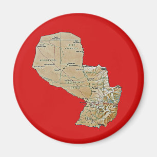Imã Ímã de Mapa do Paraguai