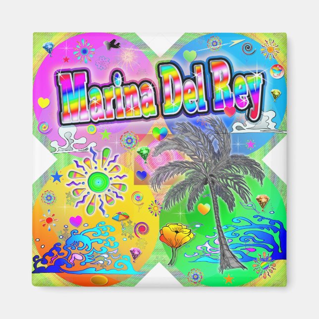 Imã Ímã de Marina Del Rey Quadro Seasons (Frente)