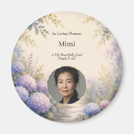Imã Ímã de Memorial de Foto Personalizado | Aquarela