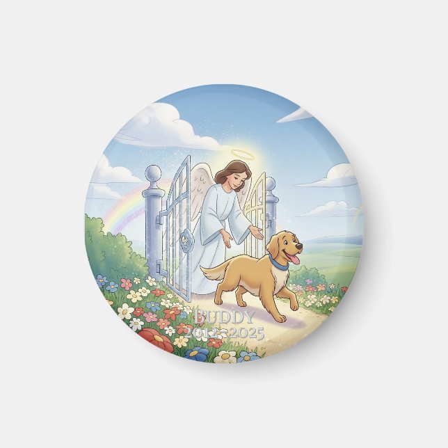 Imã Ímã de Memorial de Pet Personalizado Ponte da Arco (Frente)