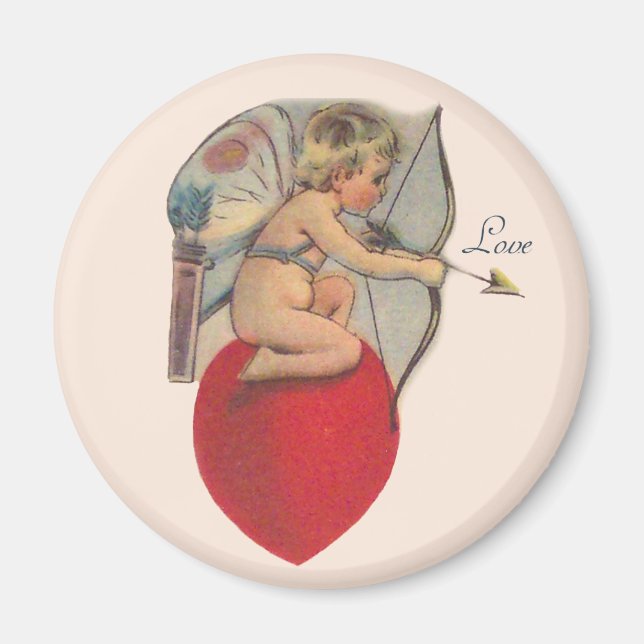 Imã Ímã de Mensagem do Cupido no Dia dos Namorados (Frente)