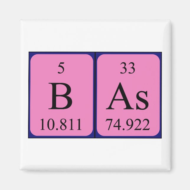 Imã ímã de mesa periódica Bas (Frente)