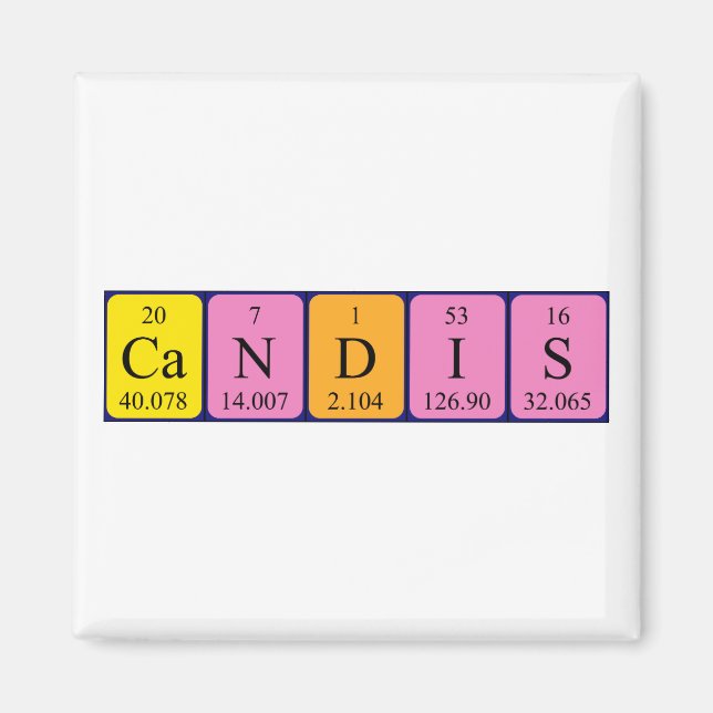 Imã ímã de mesa periódica Candis (Frente)