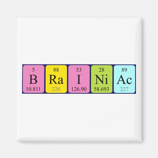 Imã ímã de mesa periódica do Brainiac (Frente)