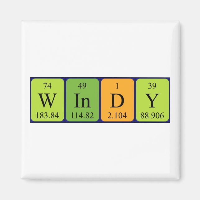 Imã ímã de mesa periódica do Windy (Frente)