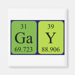 Imã ímã de mesa periódica Gay