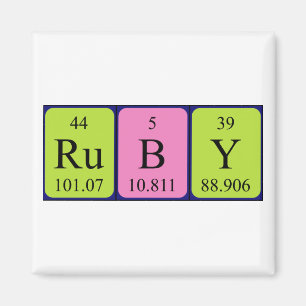 Imã ímã de mesa periódica Ruby