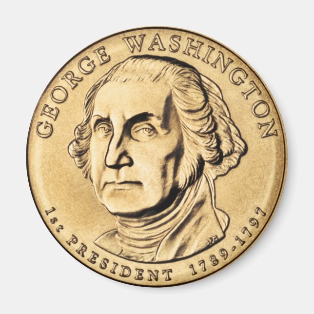 Imã Ímã de Moeda Presidencial de George Washington de  (Frente)