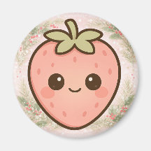 Ímã de Morango Kawaii Fofo