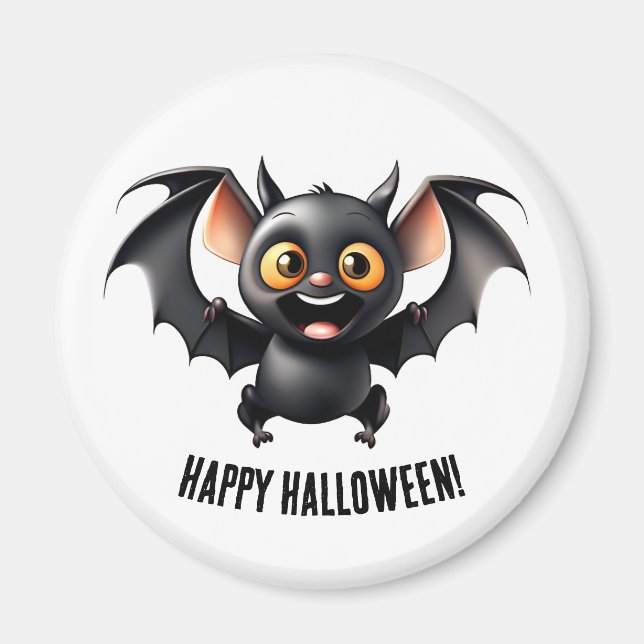 Imã Ímã de Morcego de Halloween Fofo (Frente)