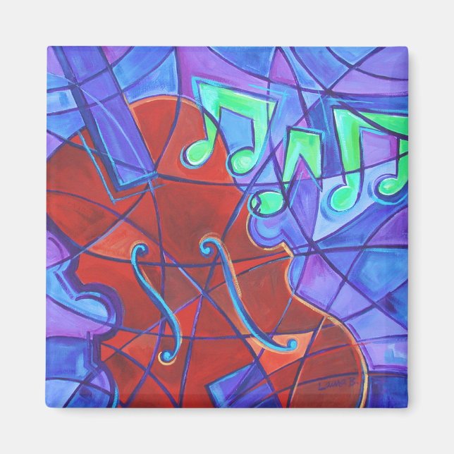 Imã Ímã de Mosaico de Violoncelo (Frente)