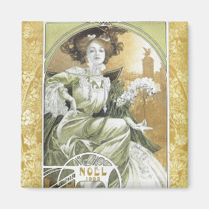 Imã Ímã de Mucha: Alphonse Mucha - arte Nouveau