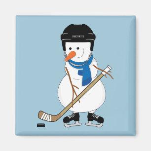 Imã Ímã de Natal Boneco de Neve de Hóquei
