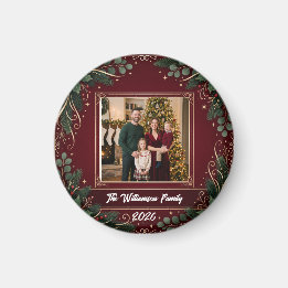 Imã Ímã de Natal com Foto da Família Personalizado par