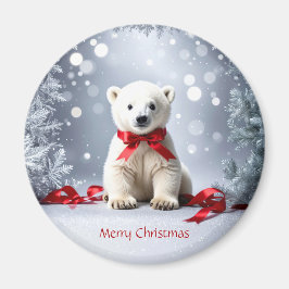 Imã Ímã de Natal de Urso Polar para Férias