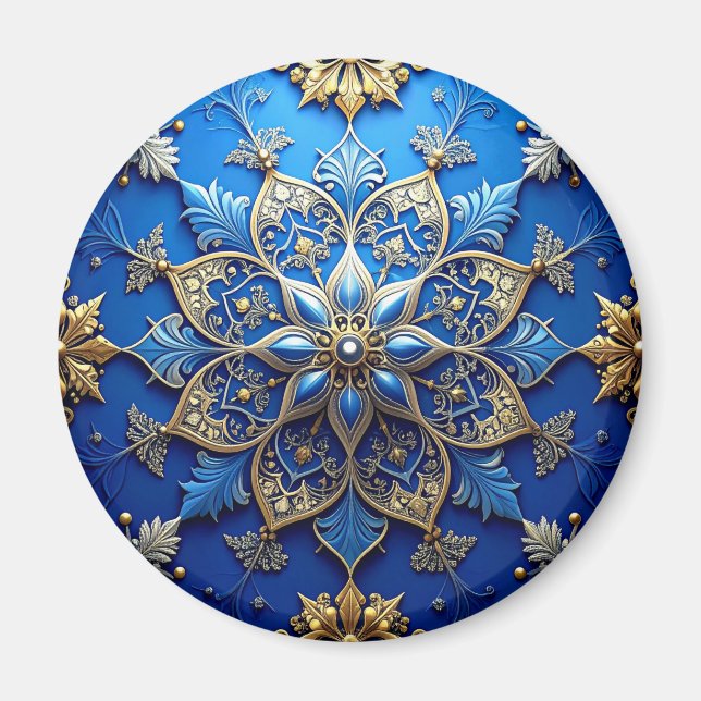 Imã Ímã de Natal Decorativo Azul (Frente)