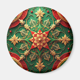 Imã Ímã de Natal Decorativo Vermelho Verde para Férias