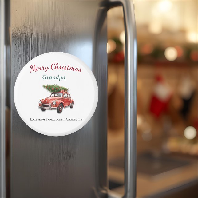Imã Ímã de Natal Feliz Personalizado para Vô (Criador carregado)