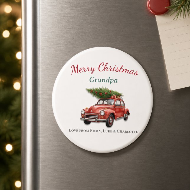 Imã Ímã de Natal Feliz Personalizado para Vô (Criador carregado)