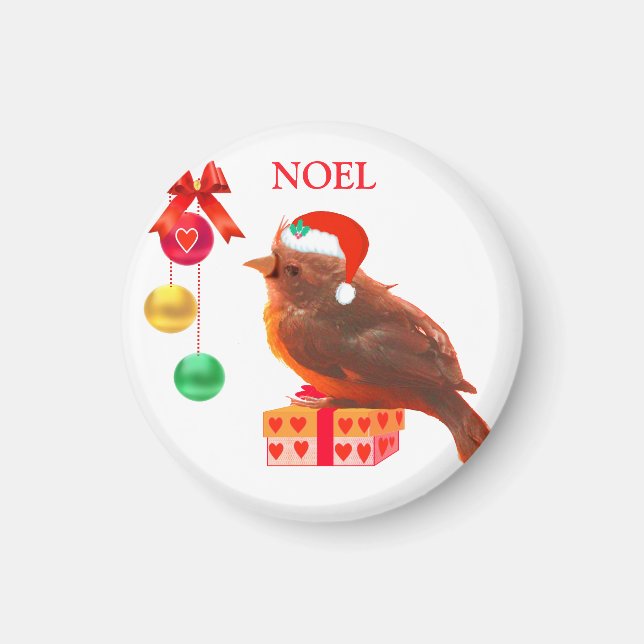 Imã Ímã de Noel Pássaro (Frente)