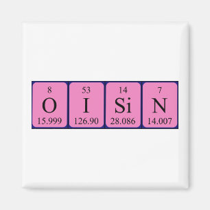Imã ímã de nome de mesa periódica Oisin