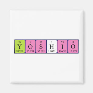 Imã ímã de nome de mesa periódica Yoshio