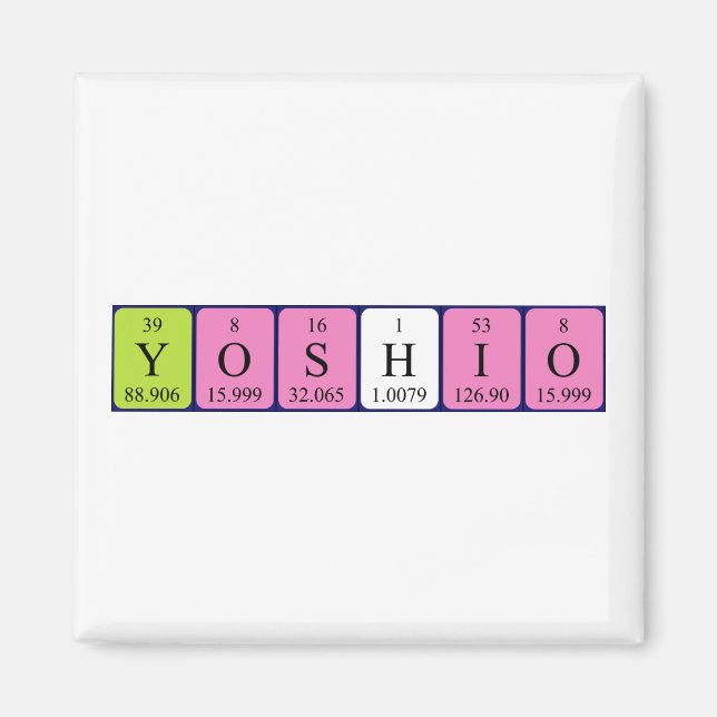 Imã ímã de nome de mesa periódica Yoshio (Frente)