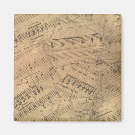 Imã Ímã de Notas Musicais Vintage