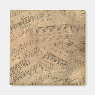 Imã Ímã de Notas Musicais Vintage