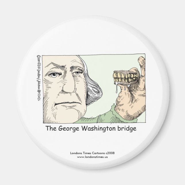 Imã Ímã de Novidade Engraçado da Ponte George Washingt (Frente)