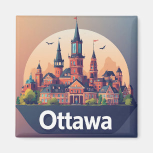 Imã 🧲 Ímã de Ottawa Canadá Lembrança de Viagem
