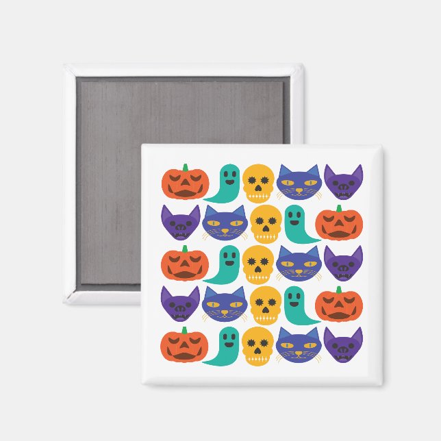 Imã Ímã de Padrão de Halloween (Front/Back)