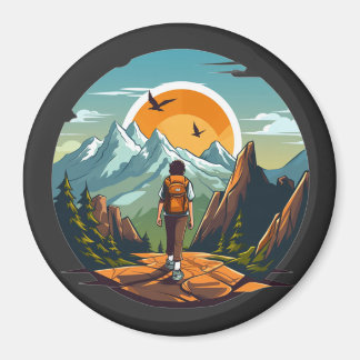 Imã Ímã de Paisagem Montanhosa Aventura Espera