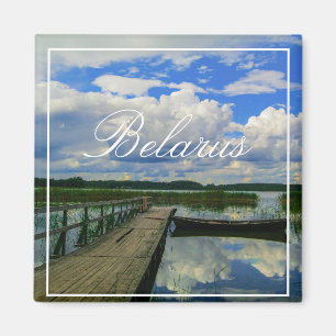 Imã Ímã de Paisagem Natureza Lago Céu Belarus