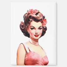 Ímã de Pin-Up Vintage do Dia dos Namorados – Vivia