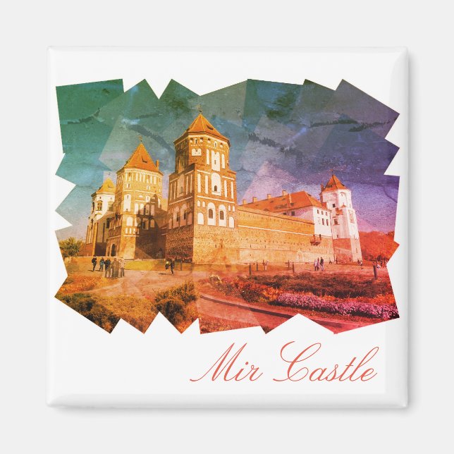 Imã Ímã de pintura da arquitetura do Castelo de Mir da (Frente)