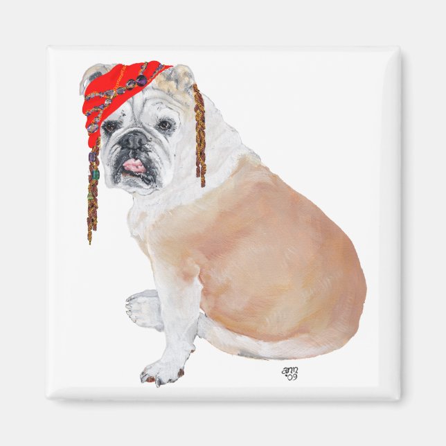 Imã Ímã de Pirata Bulldog Inglês (Frente)