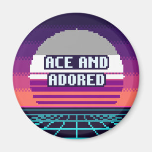 Imã Ímã de Pixel Orgulho Ace Adorado
