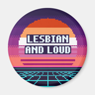 Imã Ímã de Pixel Orgulho Alto e Lésbico