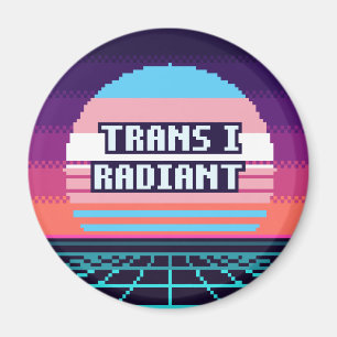 Imã Ímã de Pixel Orgulho Catalão Radiante Trans