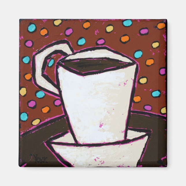 Imã ímã de pontos de café (Frente)
