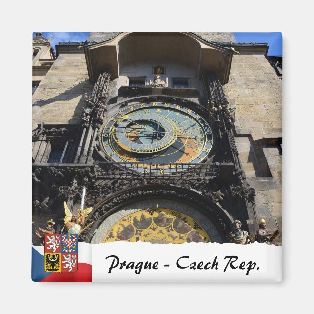 Imã Ímã de Praga, Relógio Astronômico (Frente)
