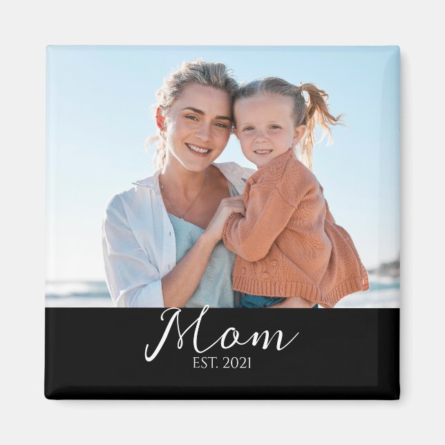 Imã Ímã de Presente de Foto da Mamãe (Frente)