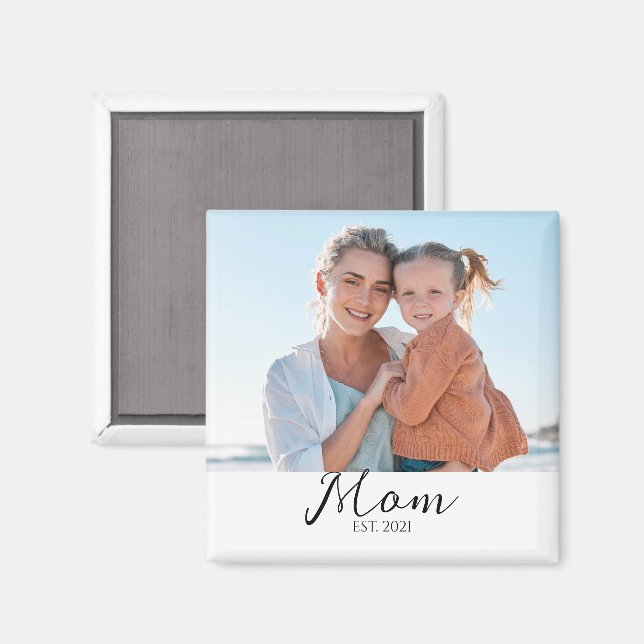 Imã Ímã de Presente de Foto da Mamãe (Front/Back)