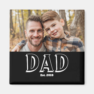 Imã Ímã de Presente de Foto do Papai Estabelecido