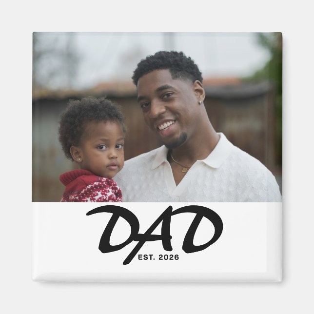 Imã Ímã de Presente de Foto do Papai Fundador (Frente)
