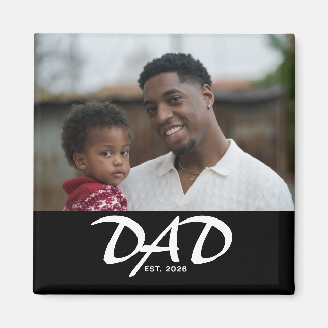 Imã Ímã de Presente de Foto do Papai Fundador (Frente)